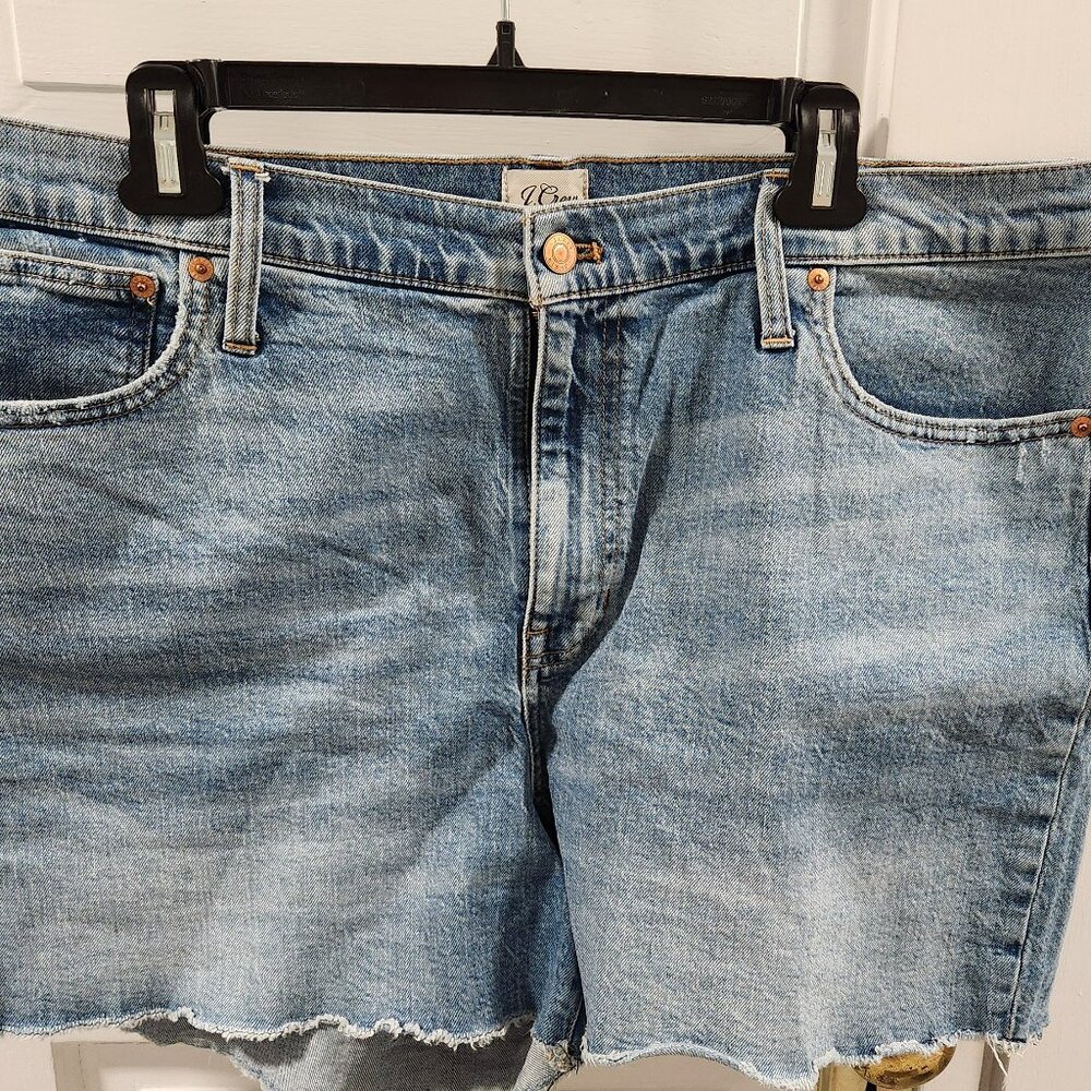 J Crew Raw edge denim shorts